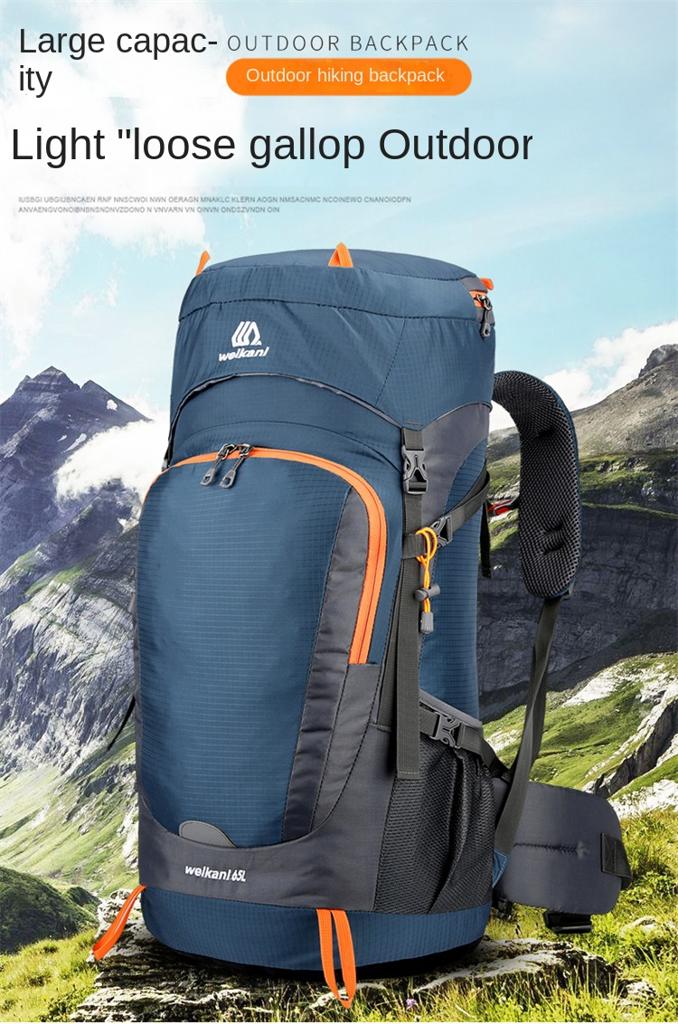 NOKO-bergrugzakken, buitensportrugzakken, nylon wandel- en kampeerrugzakken, 55+10L_voghion.com