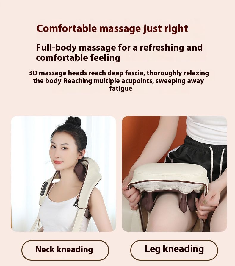 Rechargeable Neck & Shoulder Massager With Heat – Deep Shiatsu Kneading For Muscle Relief, Stress Reduction, And Relaxation_voghion.com