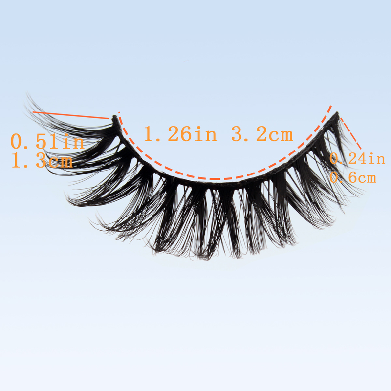 Cils en fibres chimiques 3D chauds, boucles stéréo naturelles, 20 paires de faux cils de plus que les cils plats_voghion.com