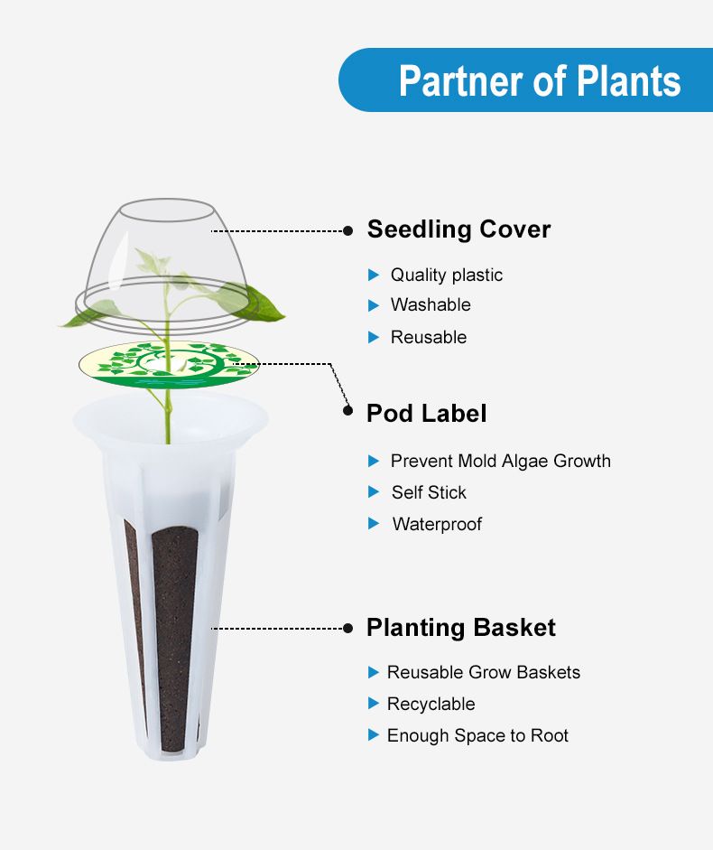 Hydroponics Growing System Indoor Garden, Plant Herb Garden Germination Kit With LED Grow Light, 30L Double-Layer Hydrophonic Planter Grower_voghion.com