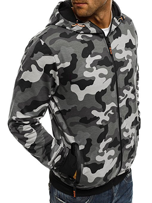 Herrenbekleidung Camouflage Pullover Strickjacke Kapuzenjacke 2_voghion.com