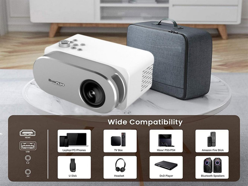 1pc High-definition Mini Lightweight Home Projector, Experience An Unprecedented Home Theater Experience_voghion.com