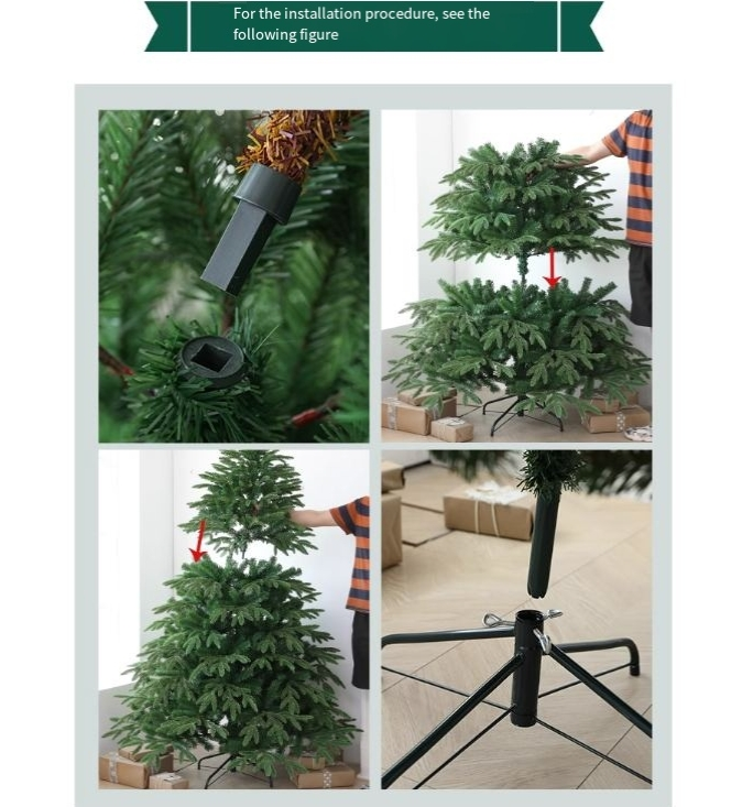 Weihnachtsbaum leuchtende Dekoration kahler Baum Weihnachtspe Simulation Verschlüsselung großer Luxus Weihnachtsbaum_voghion.com