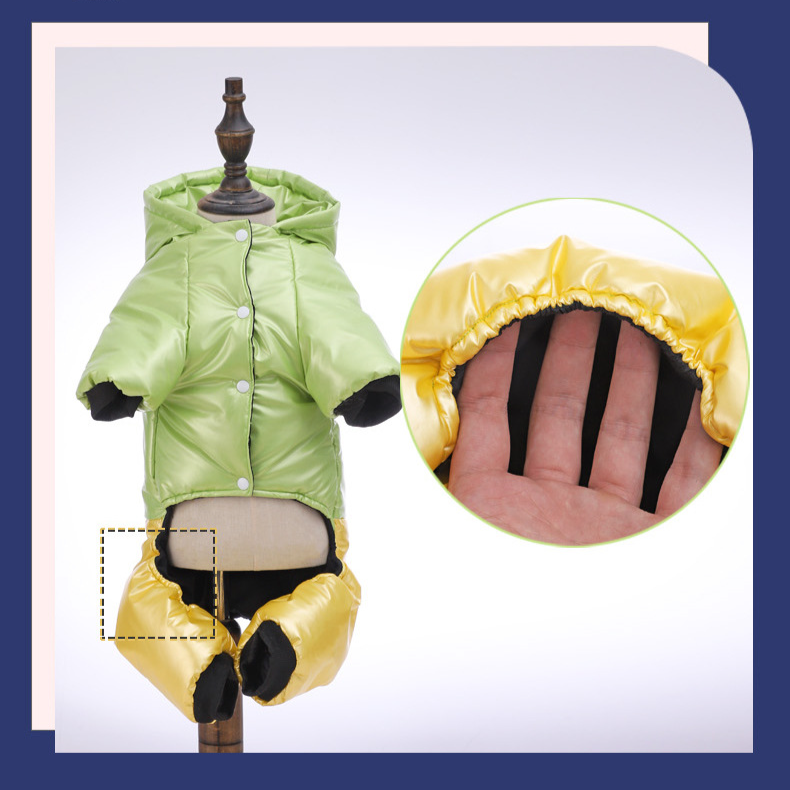 Ropa para mascotas Abrigo acolchado impermeable y resistente al viento para perros Ropa cálida para perros Abrigo acolchado de cuatro patas para mascotas_voghion.com