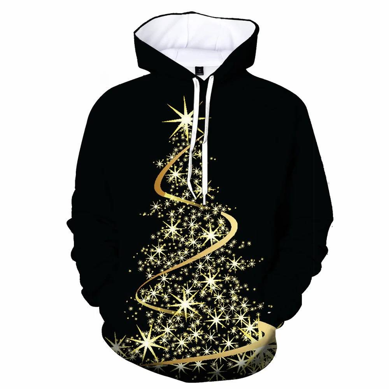 Neue Weihnachtsbaum Hoodies Santa Claus 3D Druck Männer Frauen Mit Kapuze Sweatshirts Übergroße Pullover Y2k Harajuku Tops Kinder Kleidung_voghion.com