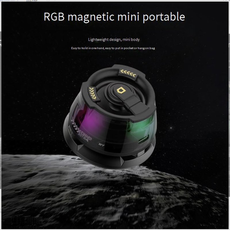 Przenośne głośniki Magnetyczny głośnik Bluetooth Bezprzewodowy subwoofer Mini Cool Mecha Sound_voghion.com