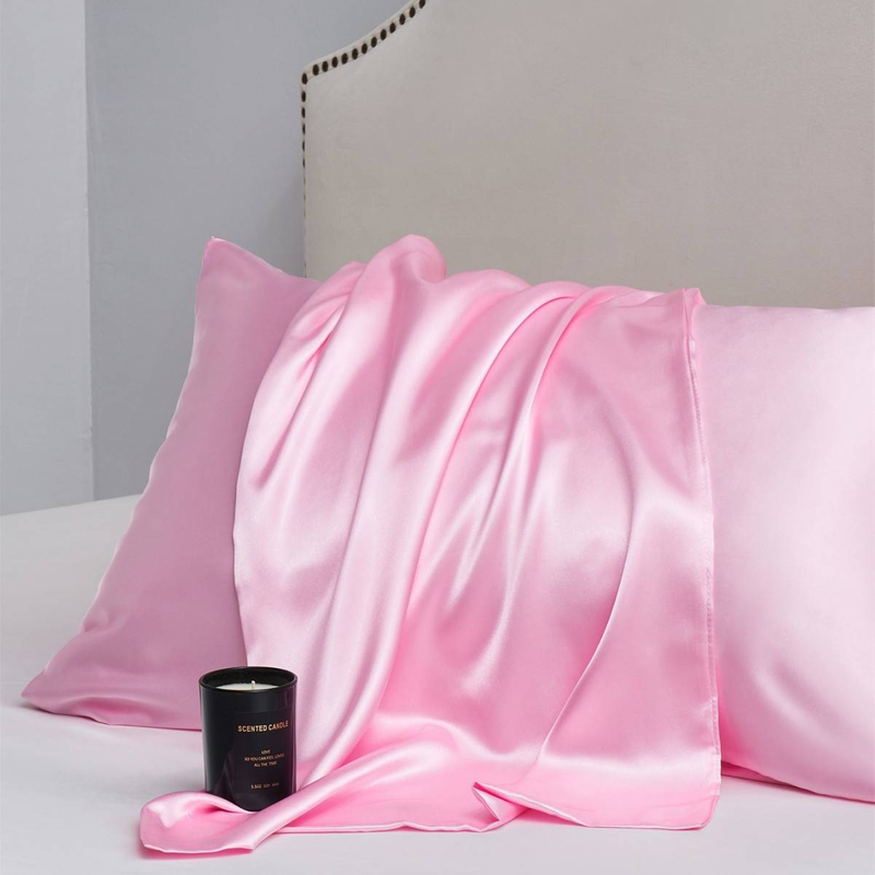 Satin-Kissenbezüge in voller Größe, ähnlich wie Seidenkissenbezüge, 2er-Pack, Kissenbezug für schlafende Frauen mit Hotelverschluss_voghion.com