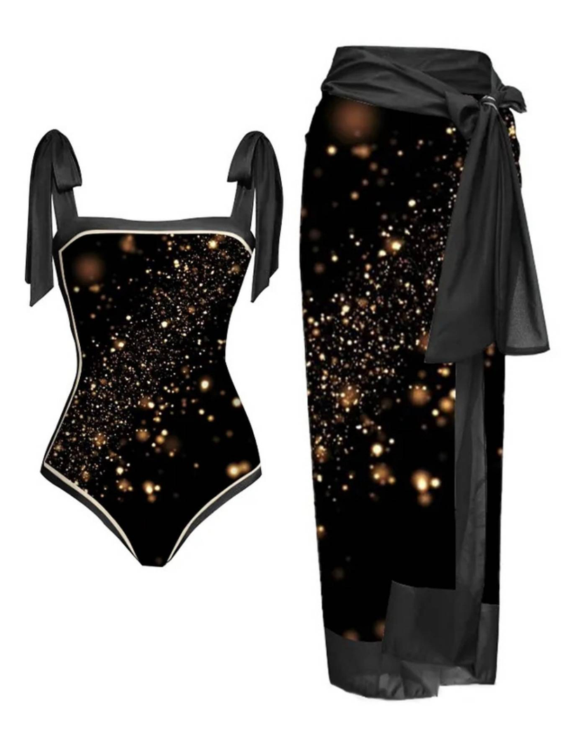 Women's Clothing Two Piece Skirt Multi Color Print Sexy Bikini Set_voghion.com