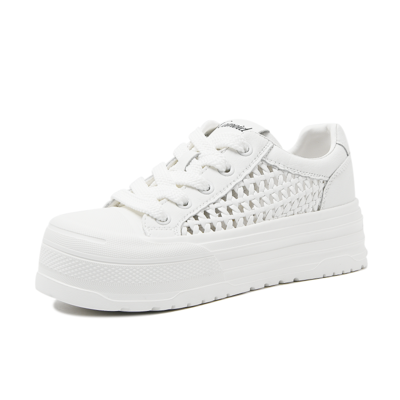 Cameido Beige comfortabele damesschoenen met ronde neus voor dagelijks woon-werkverkeer_voghion.com