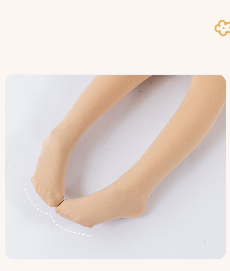 Collants thermiques doublés en polaire pour femme - Leggings d'hiver anti-boulochage haute élasticité, noir/peau/blanc (avec pieds/convertibles)_voghion.com