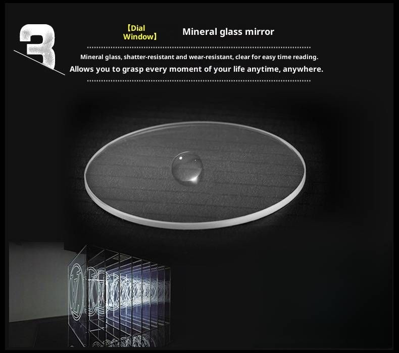 Orologio cronografo da uomo in acciaio inossidabile - Orologio da lavoro sottile da 35 mm con data e resistenza all'acqua fino a 30 m_voghion.com