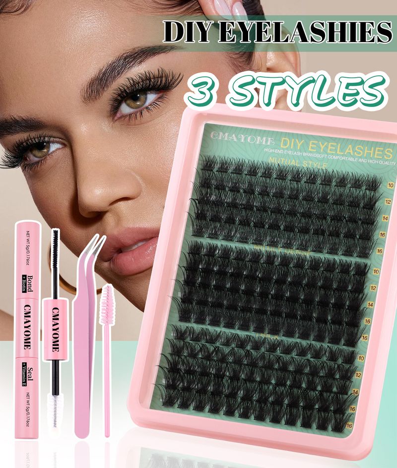 DIY Single Tuft Of Loose False Eyelashes, Naturally Thick And Mixed With Segmented 10-16mm Eyelashes_voghion.com