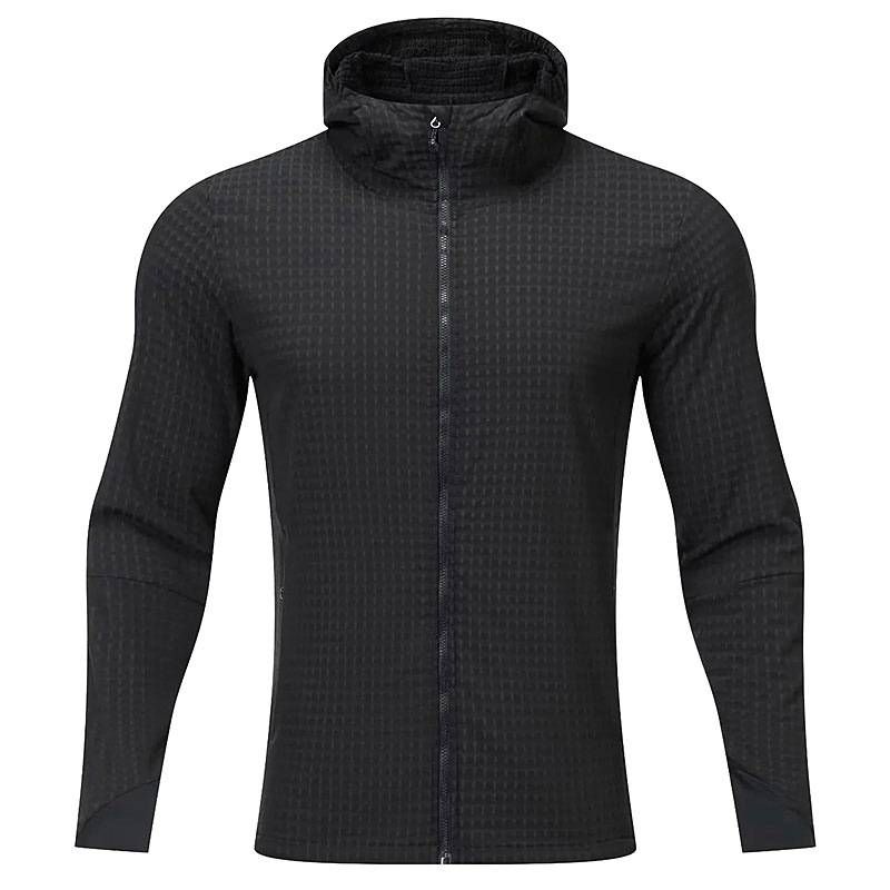 KOOSSOASIS Herren-Sportjacke, elastische, schnelltrocknende Oberbekleidung für Frühling und Sommer, Outdoor-Lauf-Fitness-Trainingsoberteil, Kapuzen-Sweatshirt-Cardigan._voghion.com