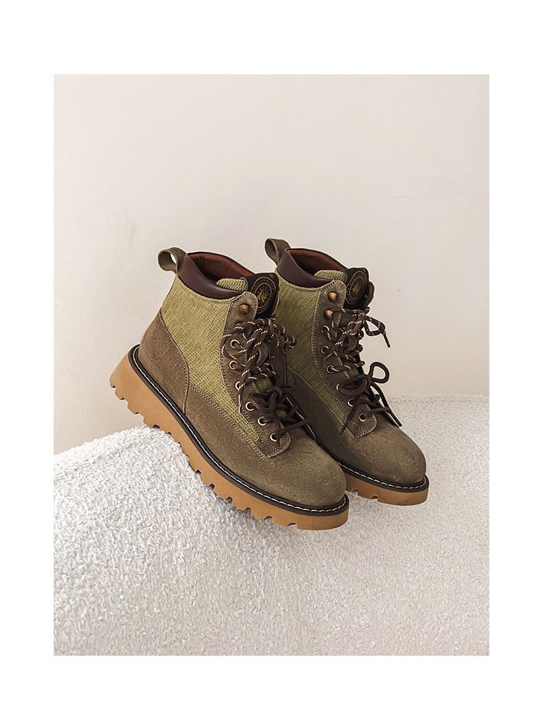 Women's Shoes Casual Short Boots Hiking British Style Fashionable Mid Cut Short Boots Round Toe Thick Bottom Classic Martin Boots Autumn And Winter_voghion.com