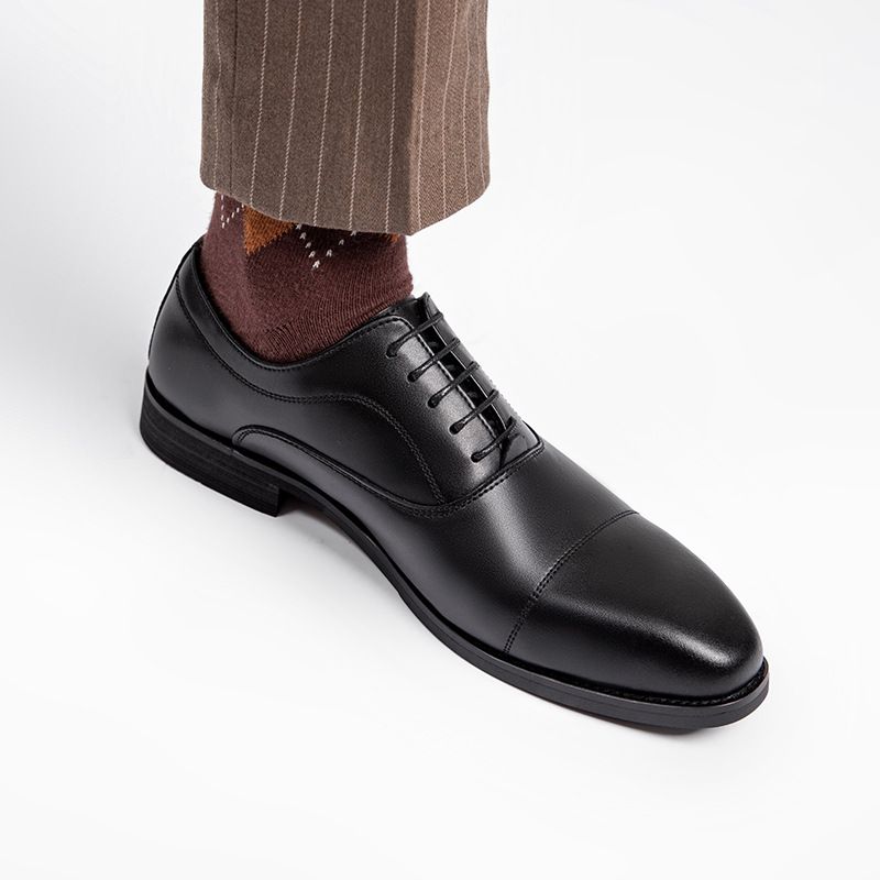 Euro Step Genuine Leather Oxford Formal Men Business Work Classic British Style All-Season Wedding Shoes_voghion.com