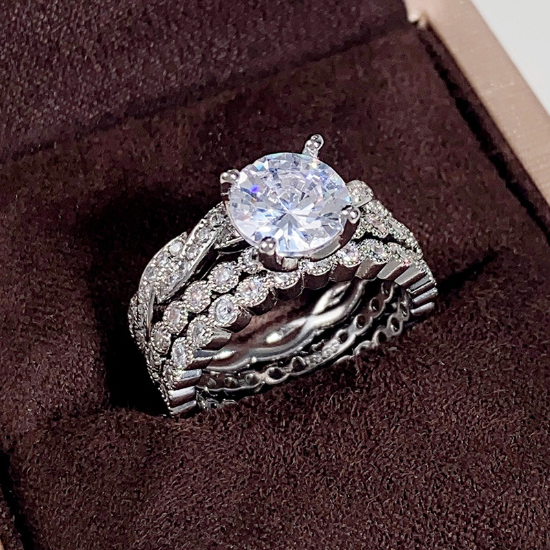 Cao Shipin Sunset Tre anelli Anniversario di matrimonio Set regalo commemorativo di San Valentino_voghion.com