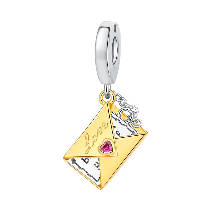 Gioielli da donna FOREVER Love Color Zirconio Fibbia di posizionamento Ciondolo Perline Gioielli fai da te Bracciale Accessori Rame Argento_voghion.com