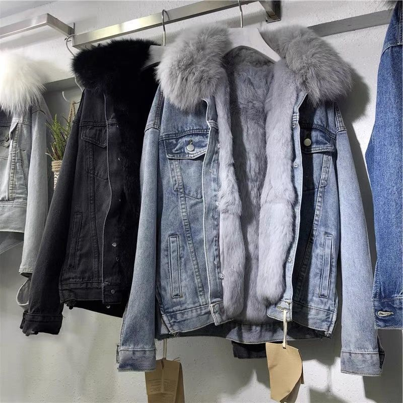 Damenmode, lockere Jacke mit Fleece-Verdickung und Baumwollpolsterung_voghion.com
