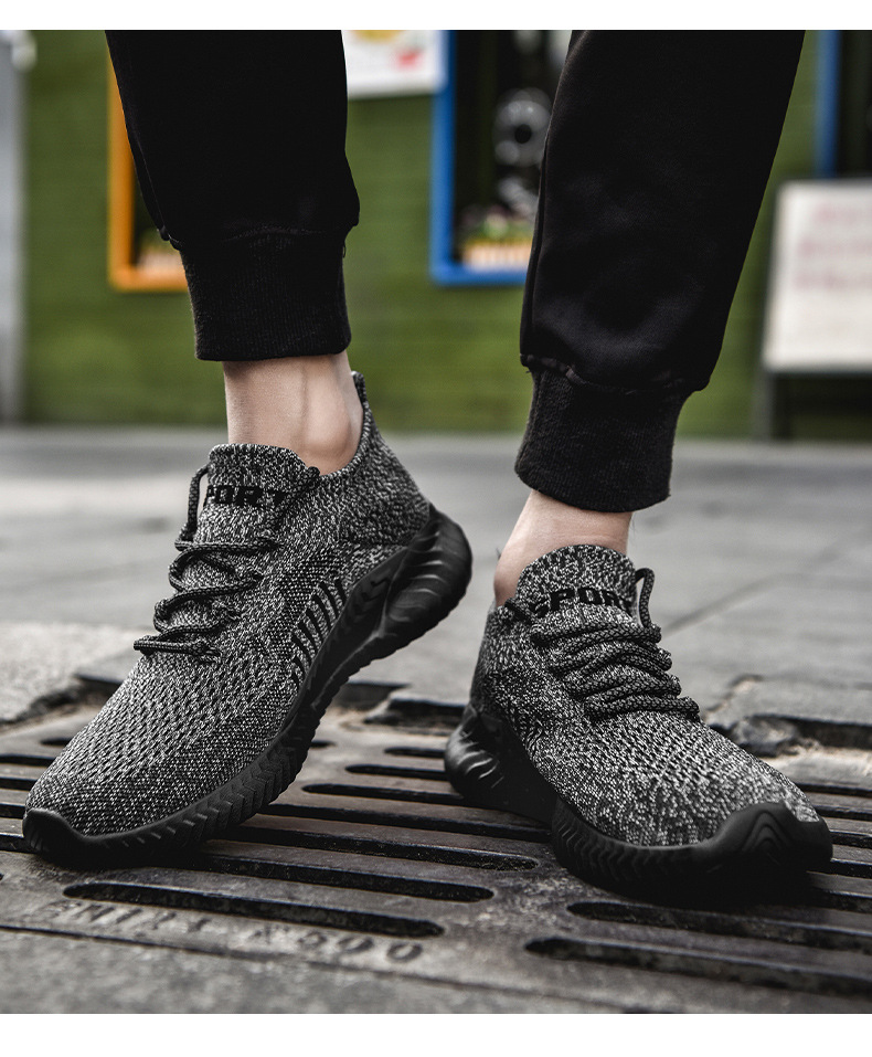 Suvised meeste kingad vabaaja spordijalatsid Uued kingad Meeste moekingad sobivad kõik kokku lendavad võrkkingad meeste kookospähkli kingad_voghion.com