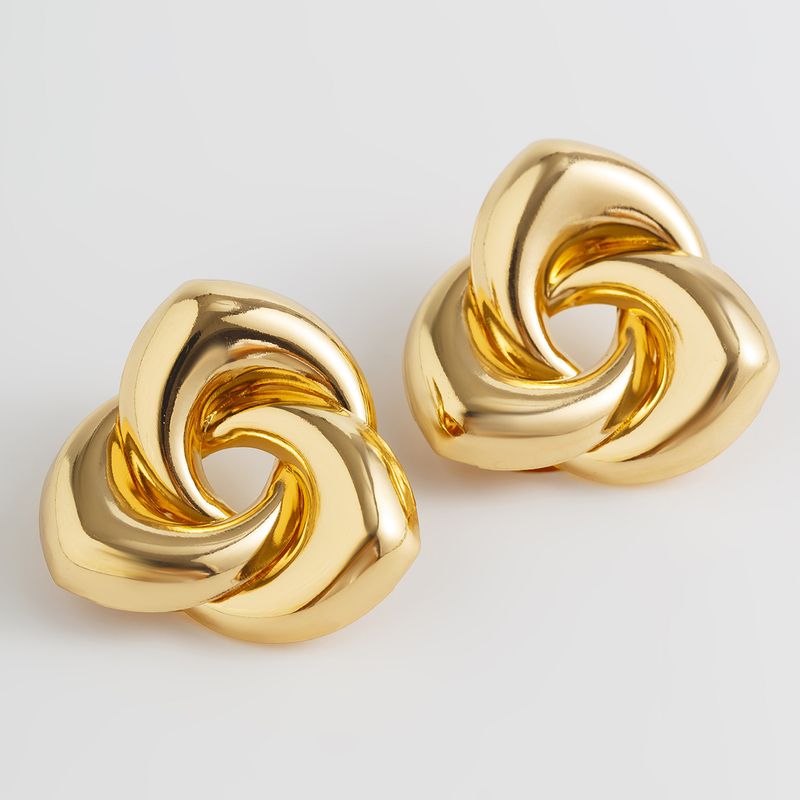 Fashion Exaggerated Flower Women's Earrings Light Luxury High-end Metal Style Ear Jewelry_voghion.com