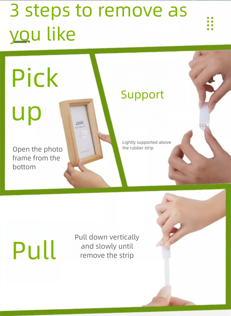 Hanging Artifact No-Drill Wedding Photo Wall Buckle Seamless Adhesive Magic Tape Picture Frame Sticky Hook_voghion.com