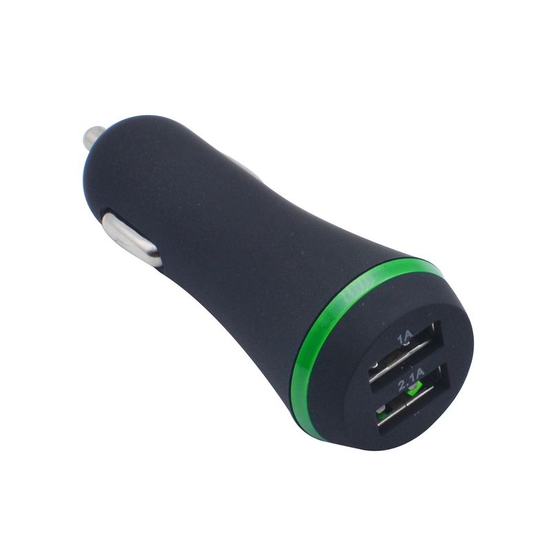Music Festival  LED illuminated circular intelligent 5V 2A smartphone dual USB car charger_voghion.com