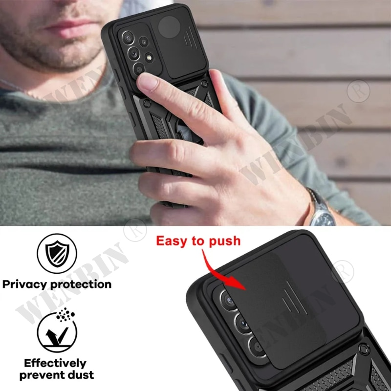 Slide Camera Linse Cover til Huawei P40 P30 Lite Nova 10 Pro 9 Honor 70 50 X8A X7A Bumpers Armor Cover_voghion.com