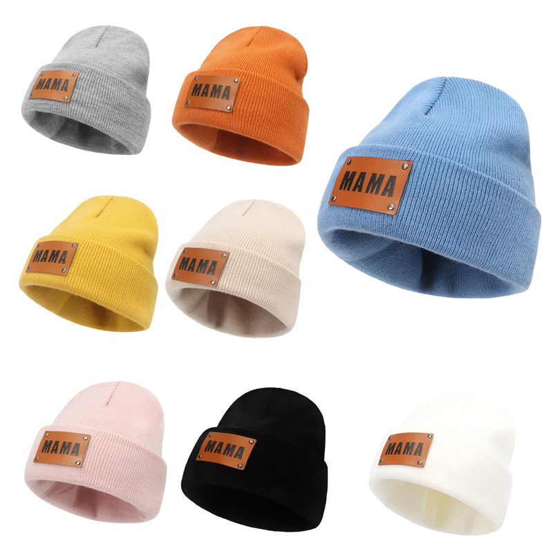 Neue Wintermütze für Frauen, gestrickt, Korea-Mütze, Thic Sullies-Hut, Herbst, im Freien, warme Streetwear-Caps, Rot, Schwarz, Weiß_voghion.com