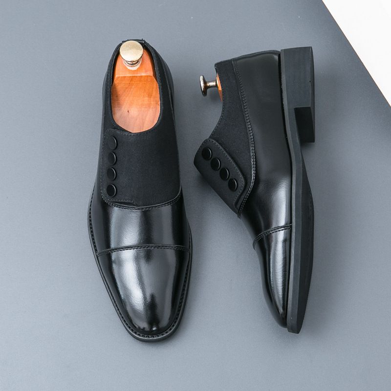 Herren Slip-On Leder Neue Oxford Schuhe Casual Arbeit Büro Bequeme Business Schuhe_voghion.com