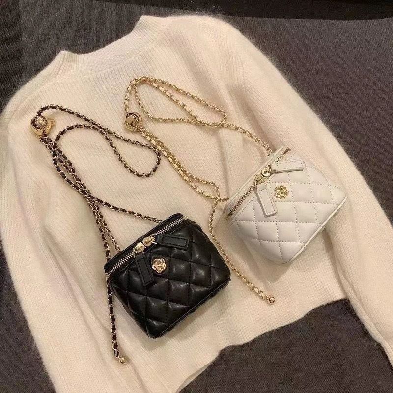 Sac à bandoulière oblique d'été pour femme, petit sac à chaîne en losange fleuri, nouveauté 2025_voghion.com