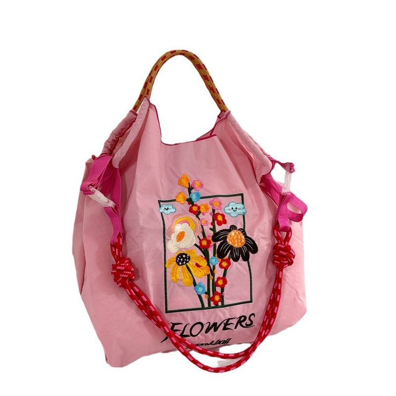 High-end Ball GUANchain Eco-friendly Exquisite Embroidered Nylon Shopping Handheld Women's Shoulder Bag_voghion.com
