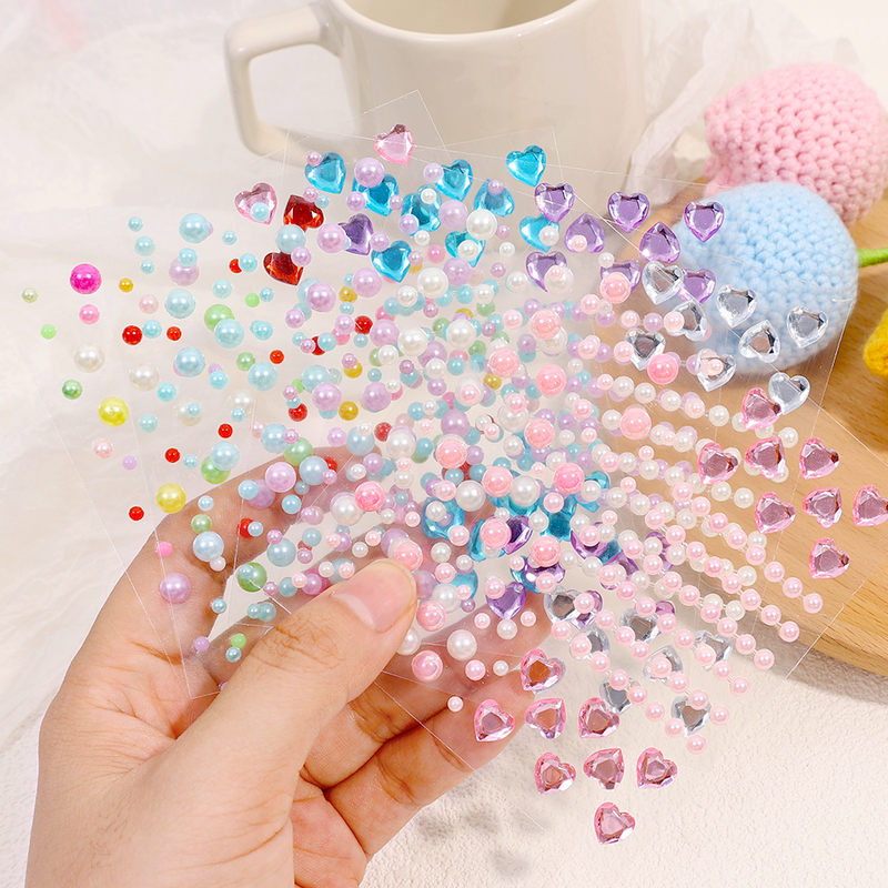 Bunte Liebe Gesicht Schmuck Perle Lidschatten Aufkleber selbstklebende Gesicht Körper Augenbraue Kristall Diamant Nagelstift_voghion.com