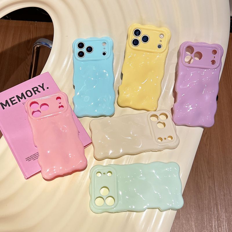 Coque souple antichoc à motif bulles 3D aux couleurs acidulées pour iPhone 17 Pro, 17 Air, 16 Pro Max, 15 Plus, 14, 13, 12 et 11 Pro Max_voghion.com