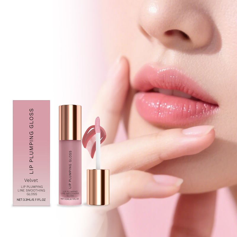 Feuchtigkeitsspendende, sanfte Inhaltsstoffe, tägliche Feuchtigkeitspflege für trockene Lippen, leichte, nicht klebrige Glay-Schmolllippen_voghion.com