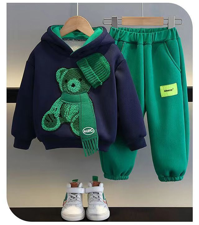 Enfants Printemps Automne 2023 Nouvelle Tendance Garçons Filles Bébé Vêtements À La Mode Enfants Pull Et Pantalon Deux Pièces Ensemble_voghion.com
