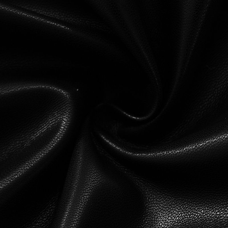 Y24TP647 Women's Autumn/Winter Twisted Strap Off Shoulder Leather Folded Short Open Umbilical Top T-shirt_voghion.com