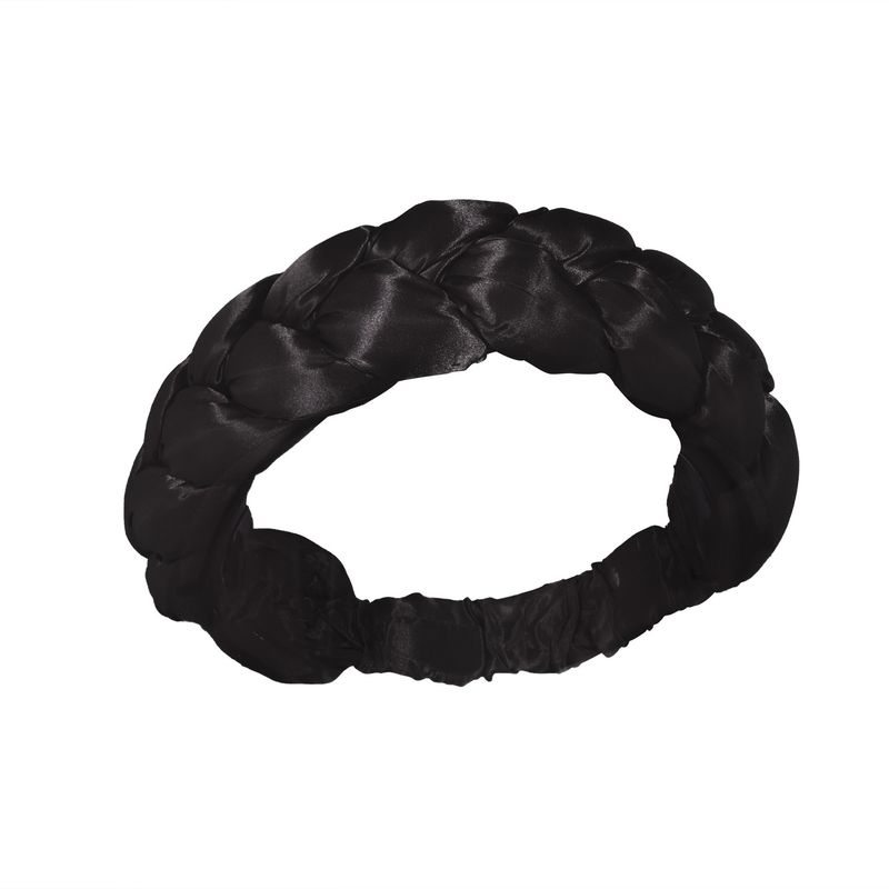 Neue afrikanische heißer Verkauf reine Farbe übertrieben dekorative Schwamm Blume Zopf Stirnband Stirnband_voghion.com