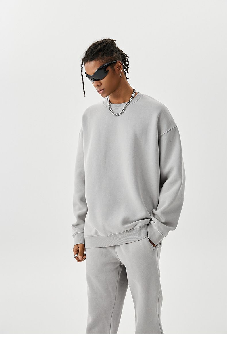 Unisex Heavyweight Fleece Tracksuit – Vintage Batik Print Hoodie & Jogger Set (S-XXL, 58% Polyester 42% Cotton)_voghion.com