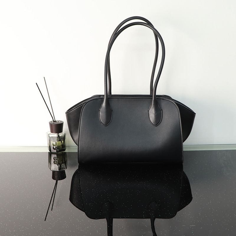 2025 Nieuwe Niche Marlo17 Shopping Row Minimalistische Stijl Grote Capaciteit Tote Echte Leren Handtas Schoudertas_voghion.com