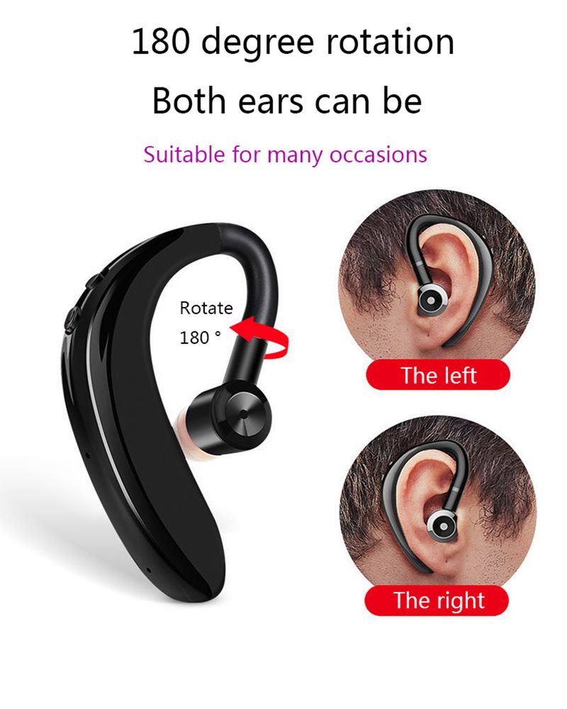 S109 Auricolare Bluetooth aziendale 5.0 Segnalato Stile orecchio telefonico Standby lungo Sport Auricolari wireless transfrontalieri_voghion.com