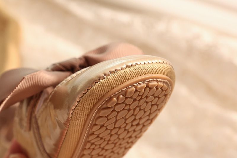 Mère et enfants printemps et automne 0-1 an nouveau-né bébé fille mignon arc princesse chaussures semelle souple antidérapant bébé apprentissage chaussures bébés_voghion.com