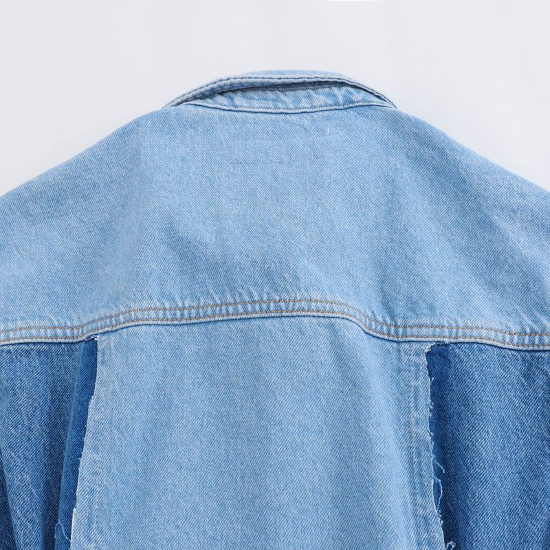 Dametøj 2024 sommer nyt patchwork kjole denim bukser sæt_voghion.com