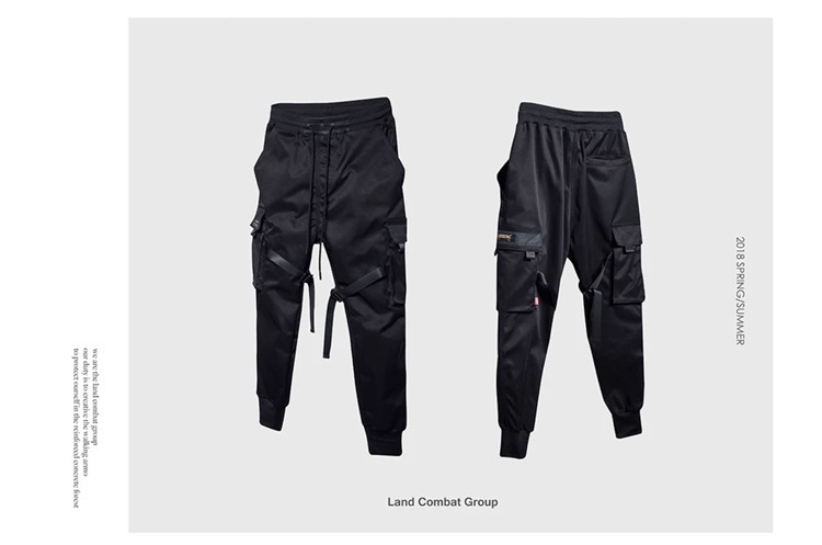 C Monos de paracaidista tácticos funcionales de marca de moda para hombre, pantalones holgados informales de tendencia nacional_voghion.com