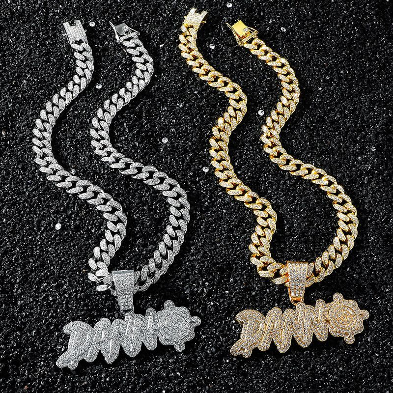 European And American New Men'schain Hip-hop Style Personalized English DANN Pendant Necklace_voghion.com