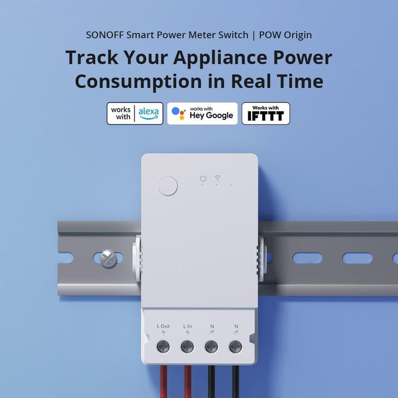 SONOFF POW Origin Powr316 Güç Ölçer 16A Wifi Akıllı Anahtar Alexa Google Home EWek Uygulaması ile Çalışır Ifttt_voghion.com