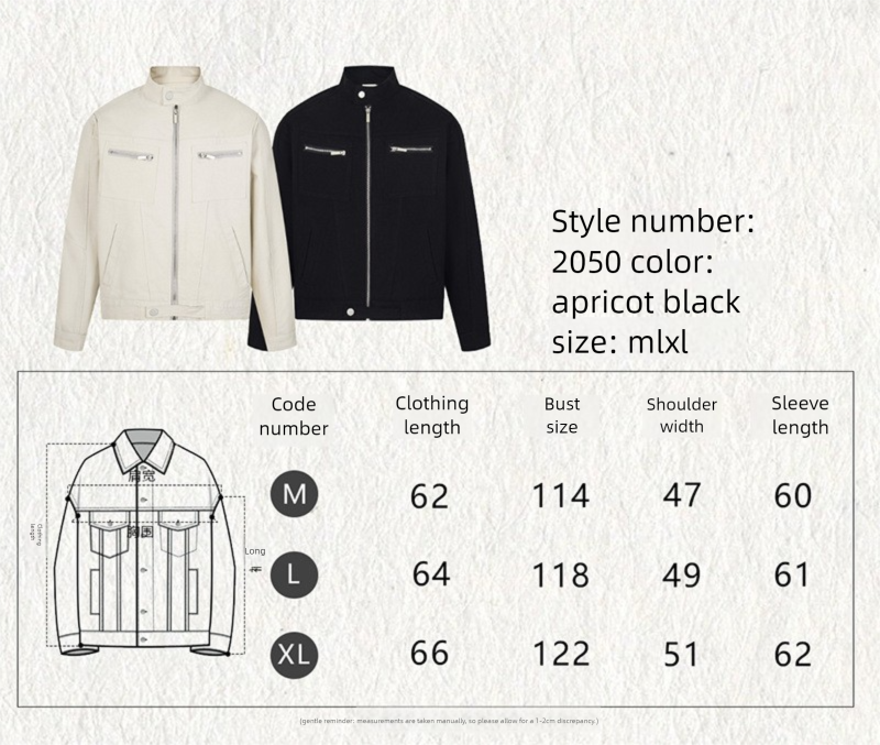 Washed Canvas Harrington Men's Trendy Brand Autumn American Style Short Stand Collar Loose Cool Workwear Jacket_voghion.com