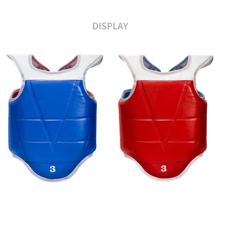 Muay Thai Plain Taekwondo Sanda Competition Training Fighting Upgraded Version Gym Special Chest Protector_voghion.com