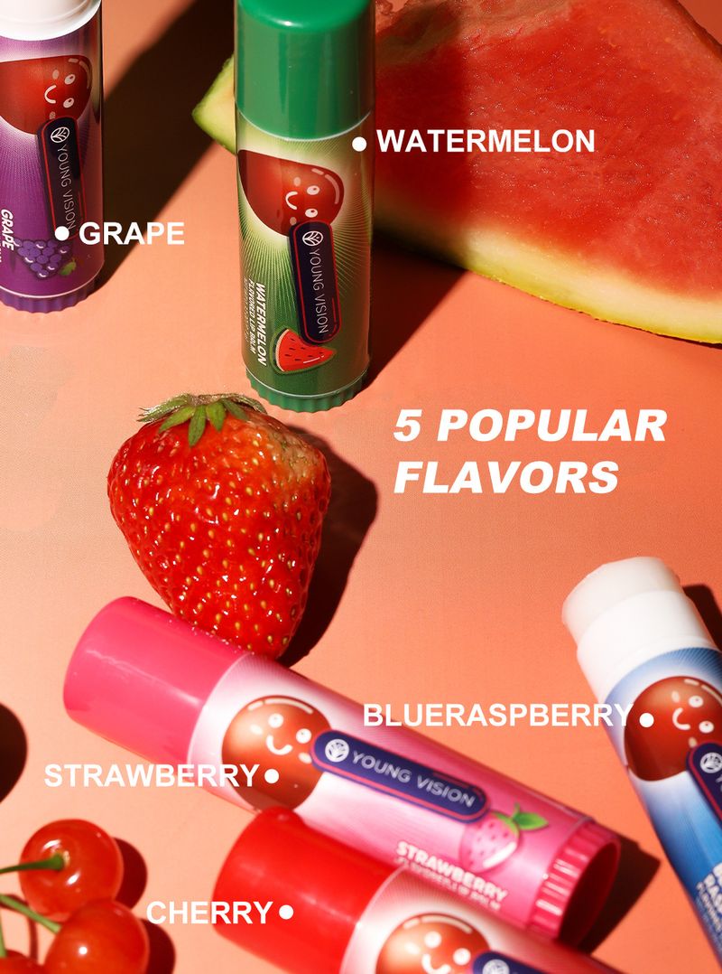 Set di 5 rossetti al gusto di frutta_voghion.com