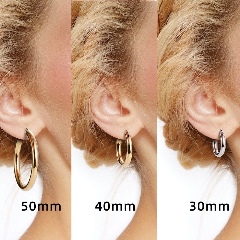 Orecchini a cerchio placcati in rame da donna, orecchini semplici e leggeri, di lusso, con personalità esagerata_voghion.com