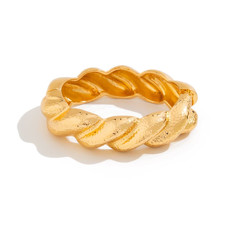 Armband Punk Brede Armband Dames Zwaar Ontwerp Ring Overdreven Draad Twist Lijn Armband_voghion.com